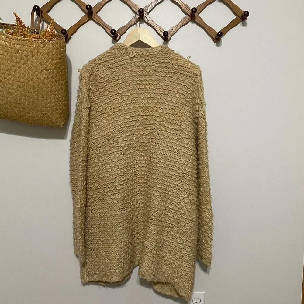 Ecote Textured Tan Cardigan Sweater